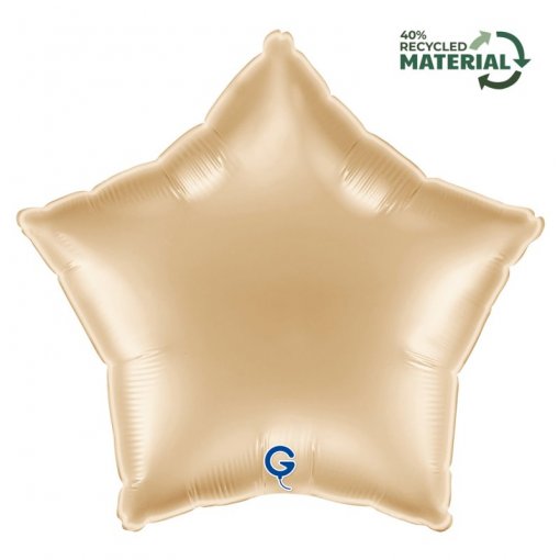 Balão Foil 18'' Estrela White Gold Dourado Branco Grabo