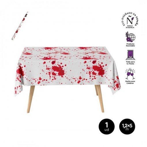 Toalha de Mesa em Rolo Sangue Halloween The Sarao Factory