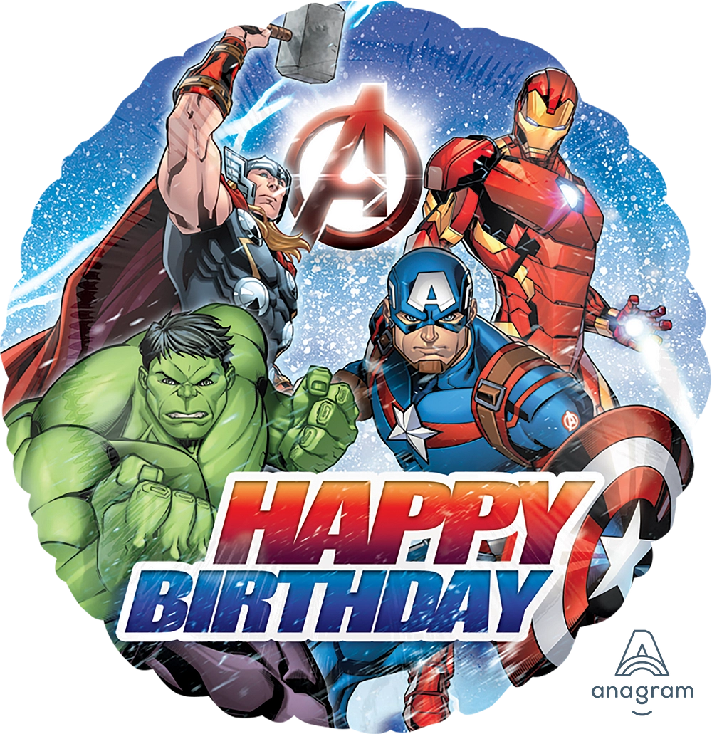 Balão Foil Happy Birthday Avengers
