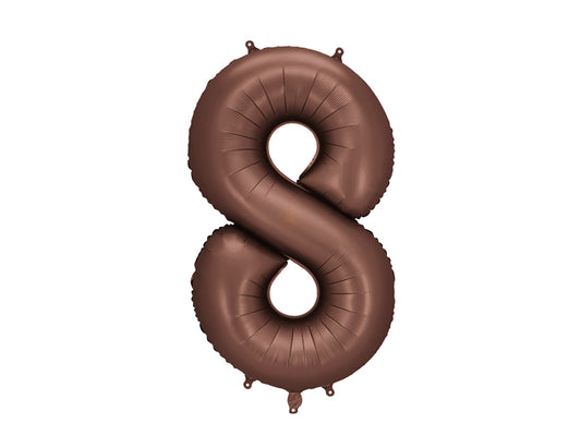 Balões Números Castanho