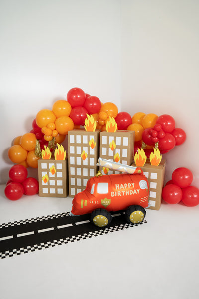 Fire Truck Balloon Filling Air