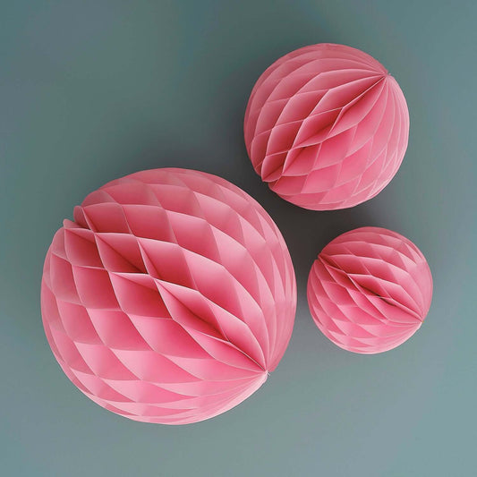 Bolas de Papel Rosa