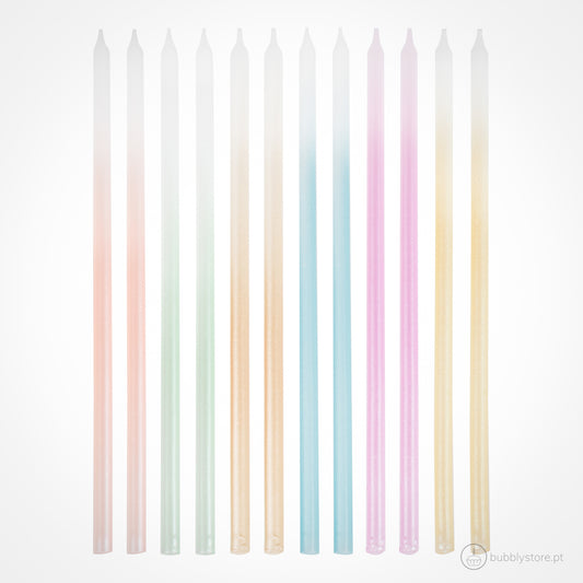 Velas altas multicolores