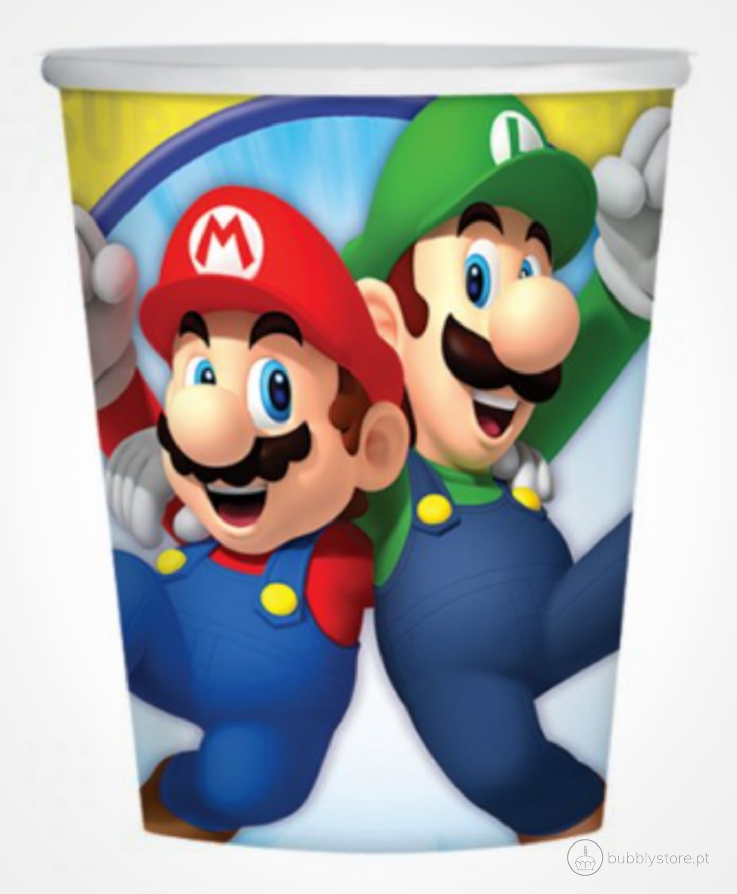 Copos da temática Super Mario, com a capacidade de 250ml.
Cada embalagem contém 8 unidades.