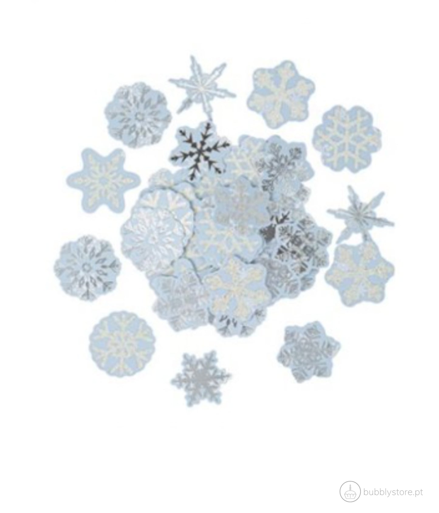 Confetis para festa de aniversário do tema Frozen.
Cada embalagem contém 100 confetis.