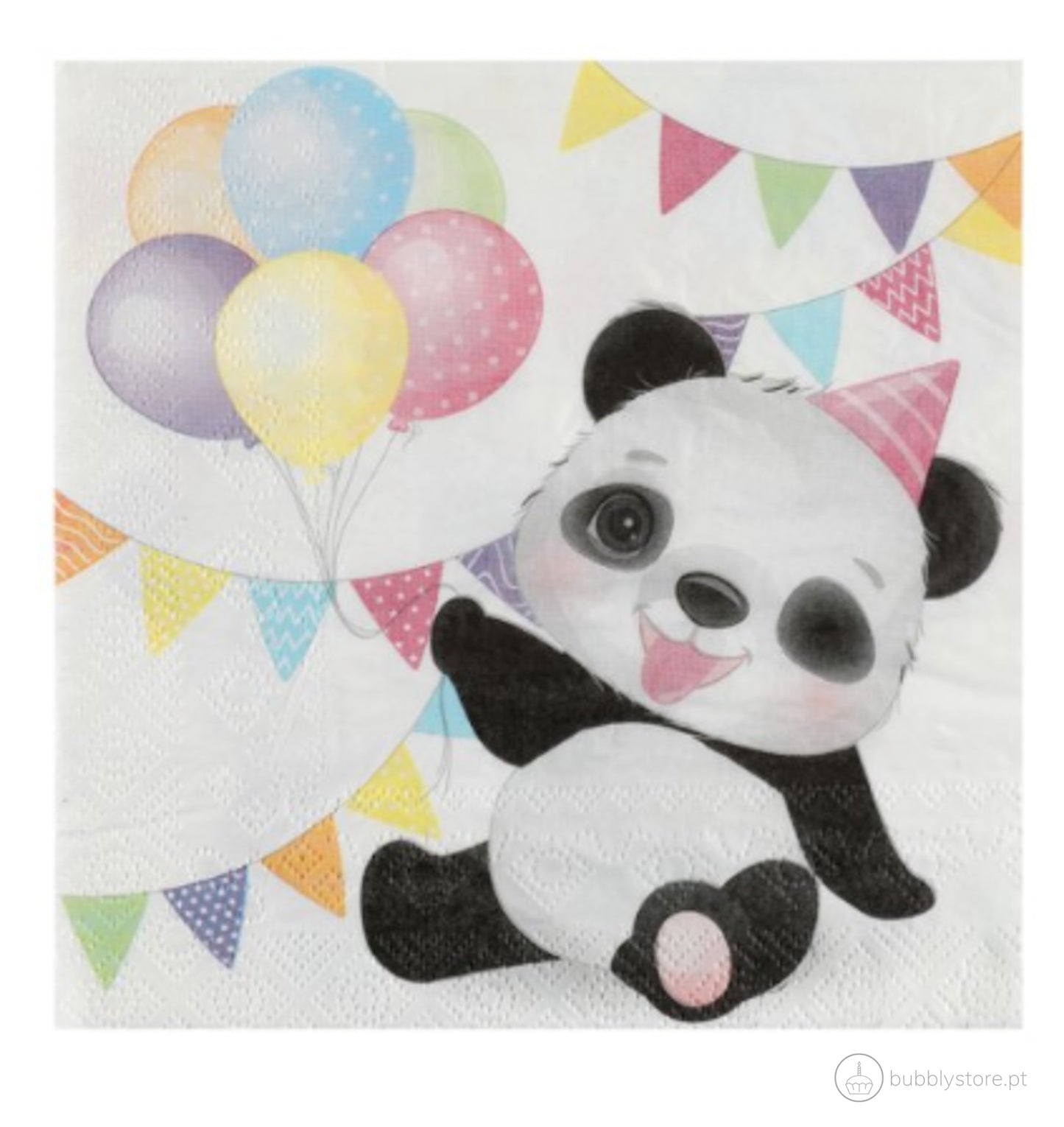 Guardanapos da temática Panda, com a medida de 33x 33cm.
Cada embalagem contém 20 unidades.