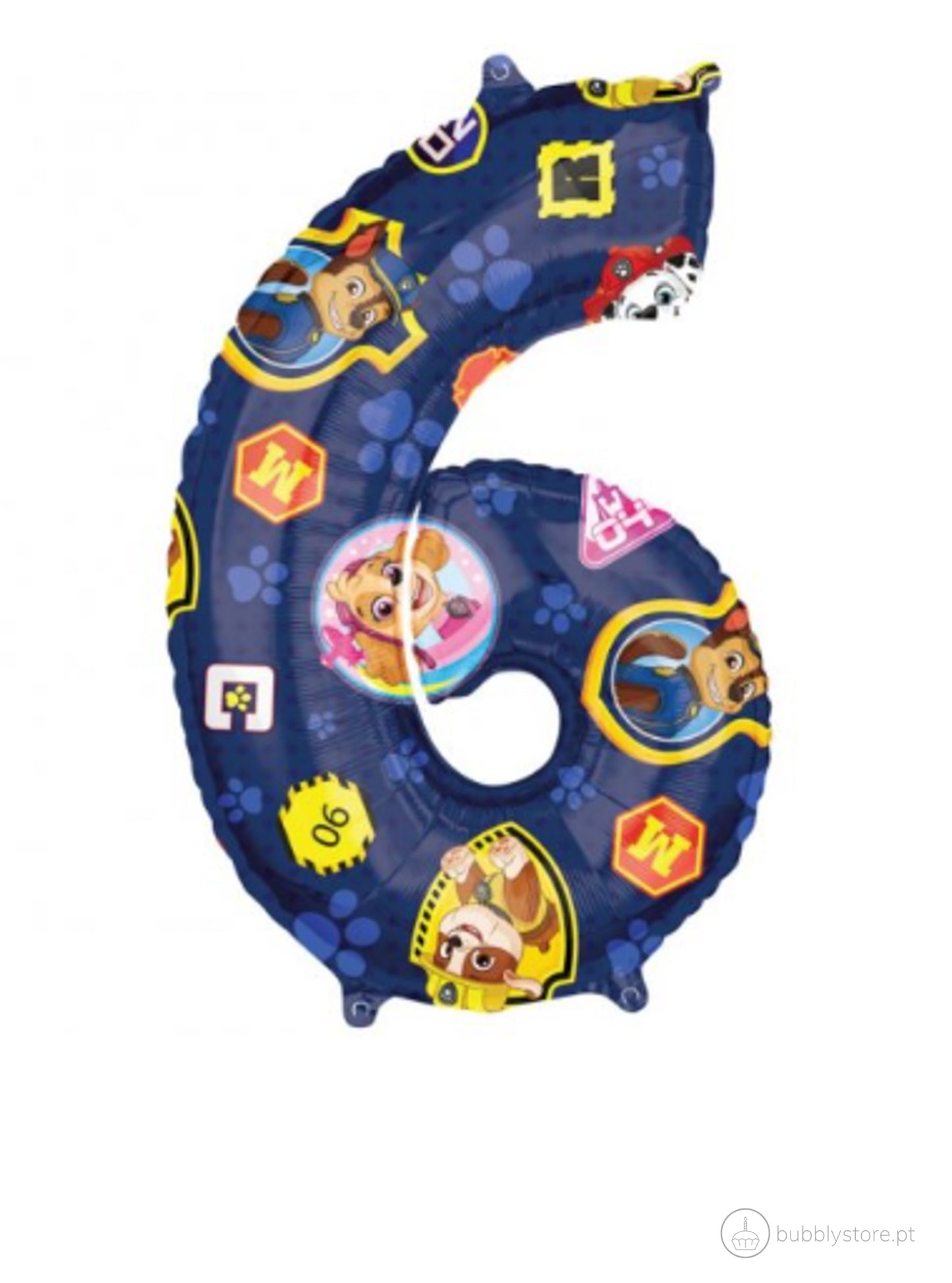 Globos con números de la Patrulla Canina