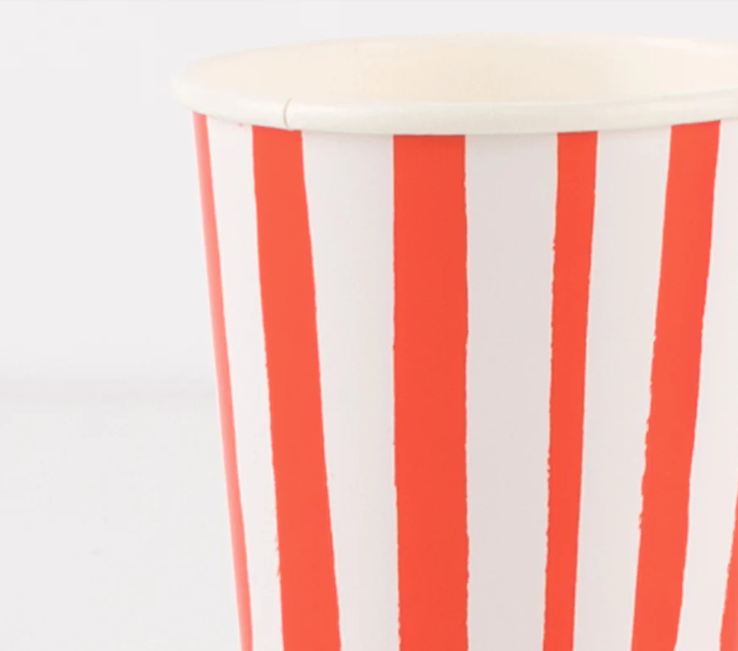 Tazas De Rayas Rojas