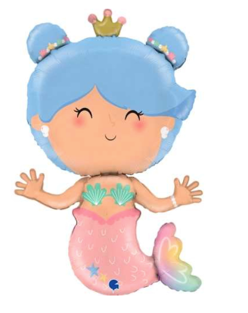 Balão em forma de Sereia, com 84cm após enchimento.
Apto para enchimento com hélio ou ar.
Enchimento não incluído.