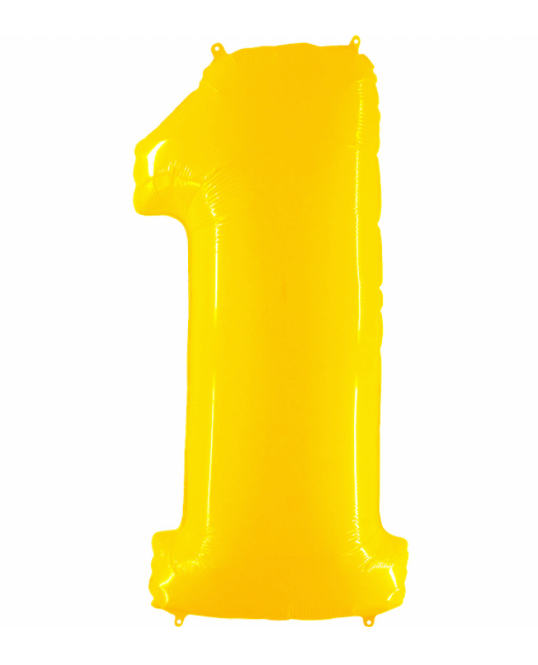 Globo de números amarillos