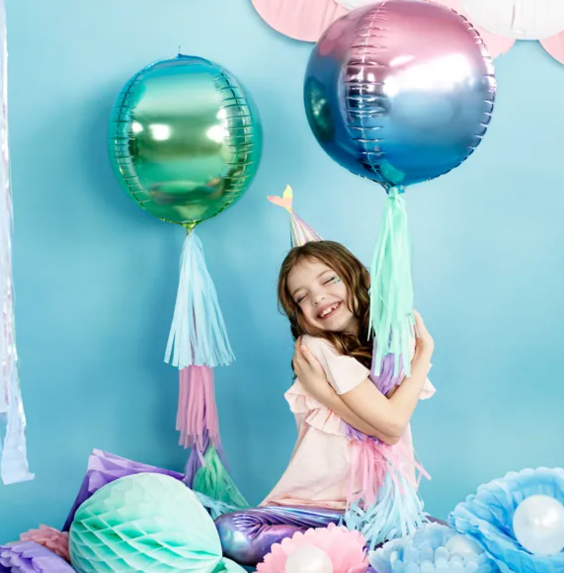Violet and Blue Round Balloon