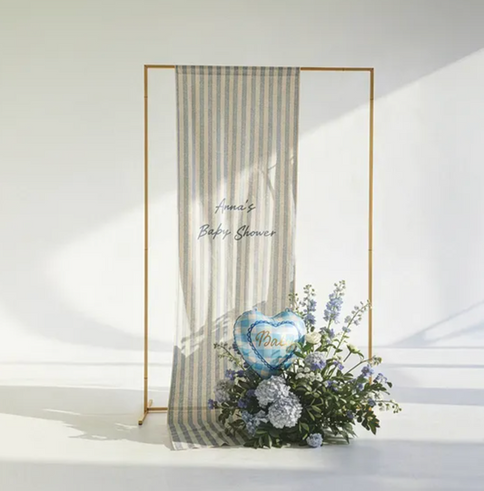 Balão Coração Vichy Azul