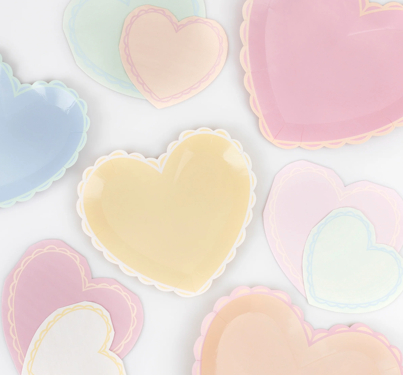 Guardanapos Corações Pastel