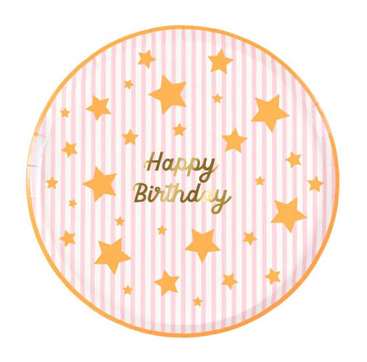 Pratos Grandes Estrelas e Riscas