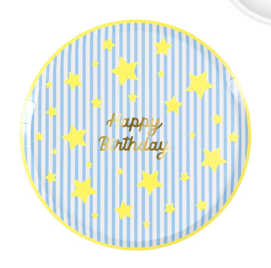 Pratos Grandes Estrelas e Riscas