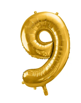 Balões Números Dourados
