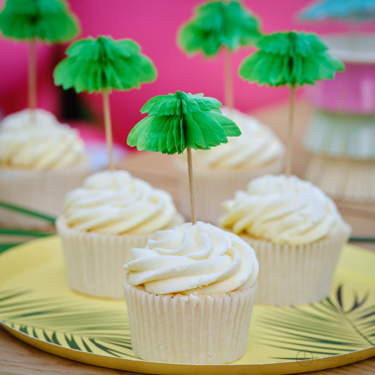 Adornos tropicales para cupcakes