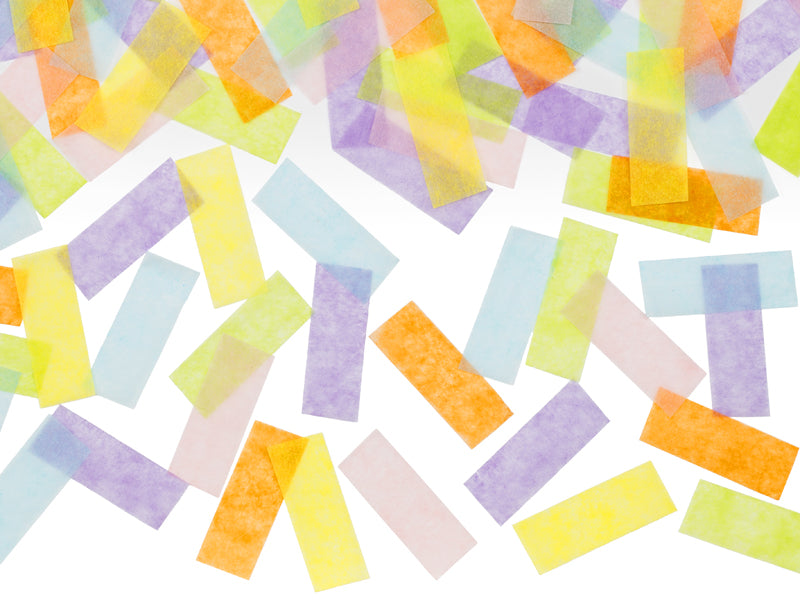 Canhão Confetis Rectângulos Coloridos