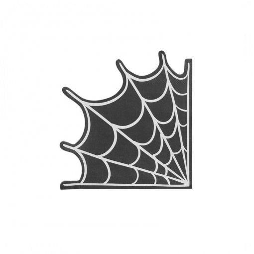 16 Guardanapos Teia de Aranha Halloween detalhe
