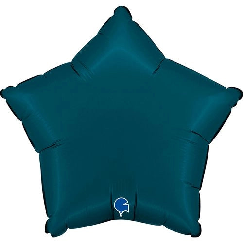 Balão Foil 18'' Estrela Satin Petrol Blue Azul Petróleo Grabo