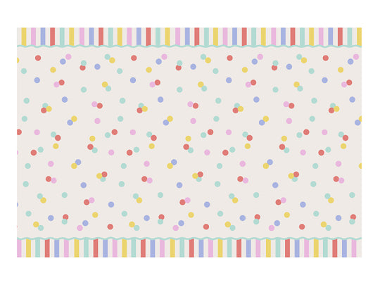 Toalha de Mesa Papel Confetis 180x120cm