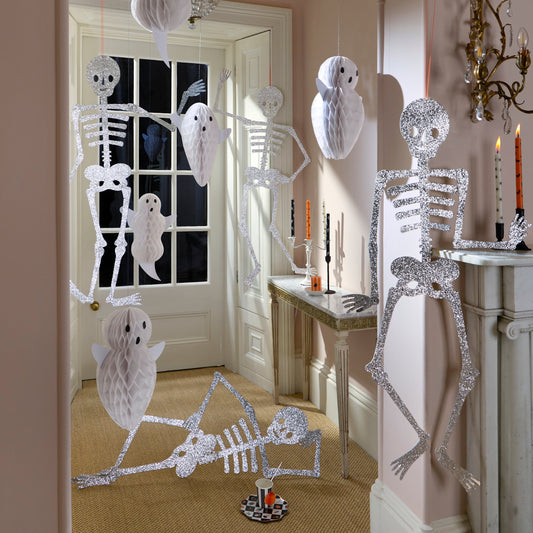 Esqueletos Glitter Articulados Halloween