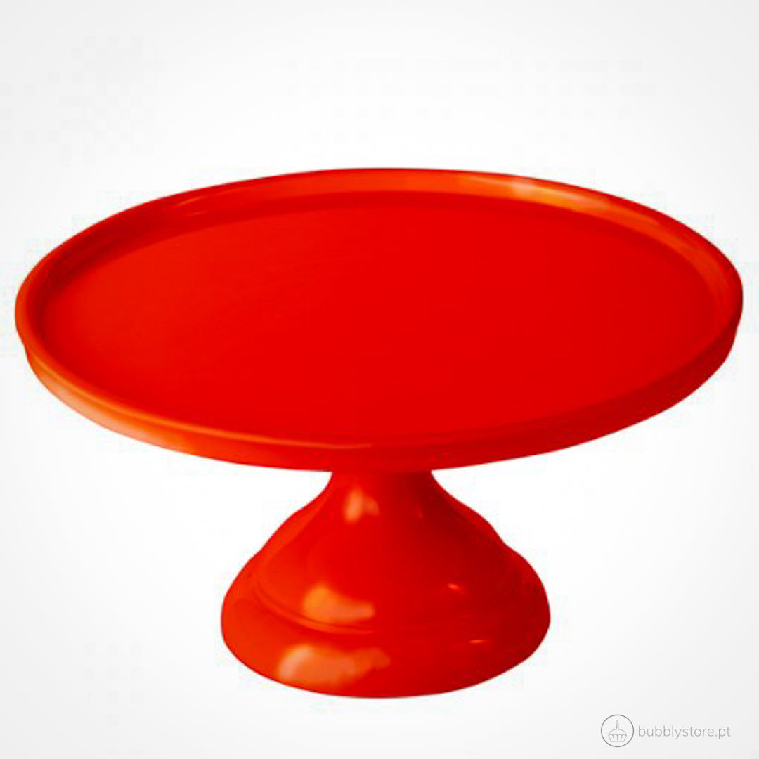 Prato de bolo com pé desmontável em melamina.
Dimensões: 30 x 30 x 20 cm.
Recomendável lavar à mão.