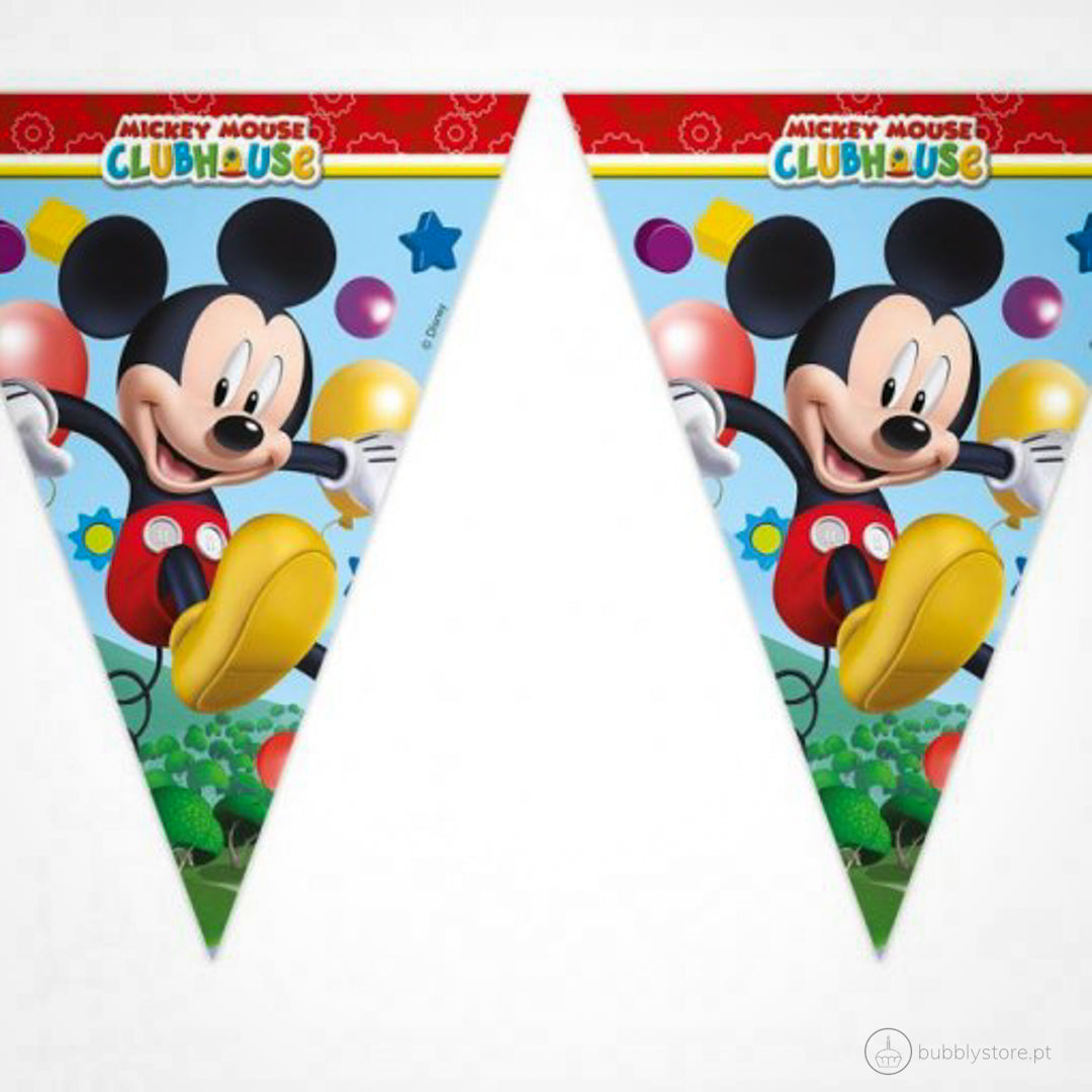 Bandeirola para decoração de festa aniversário do tema Mickey com a medida de 2,3m.