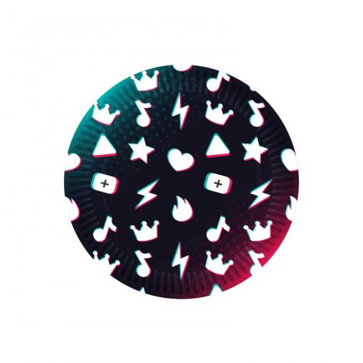 Pratos da temática Tik Tok, com 18 cm de diâmetro.
Disponíveis em conjuntos de 8 unidades.