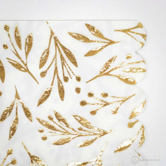 Guardanapos Folhas Douradas