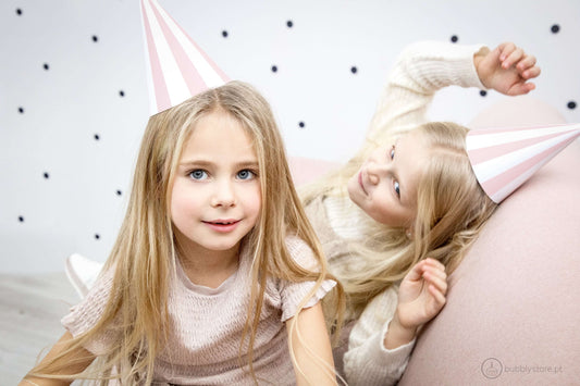 Chapéus Riscas Rosa e Branco