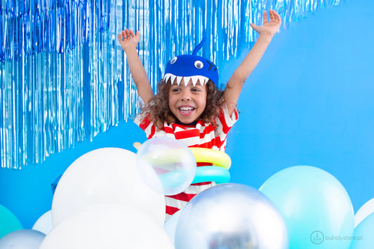 Metallic Blue Curtain