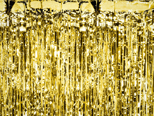 Cortina Fitas Douradas