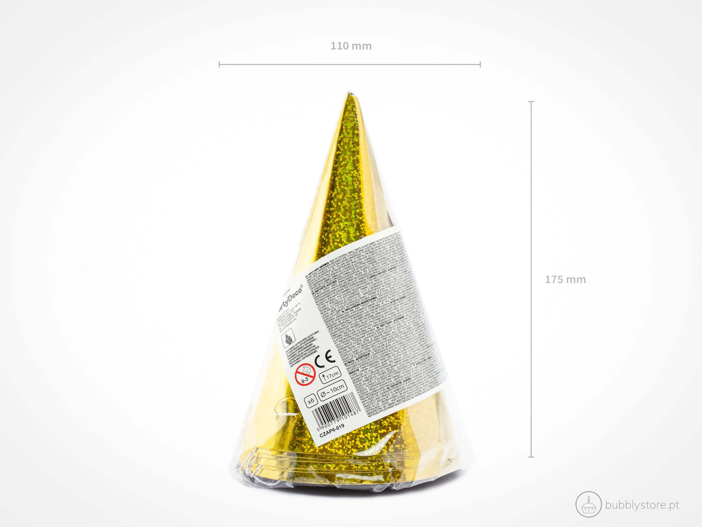 Chapéus Holográficos Dourados