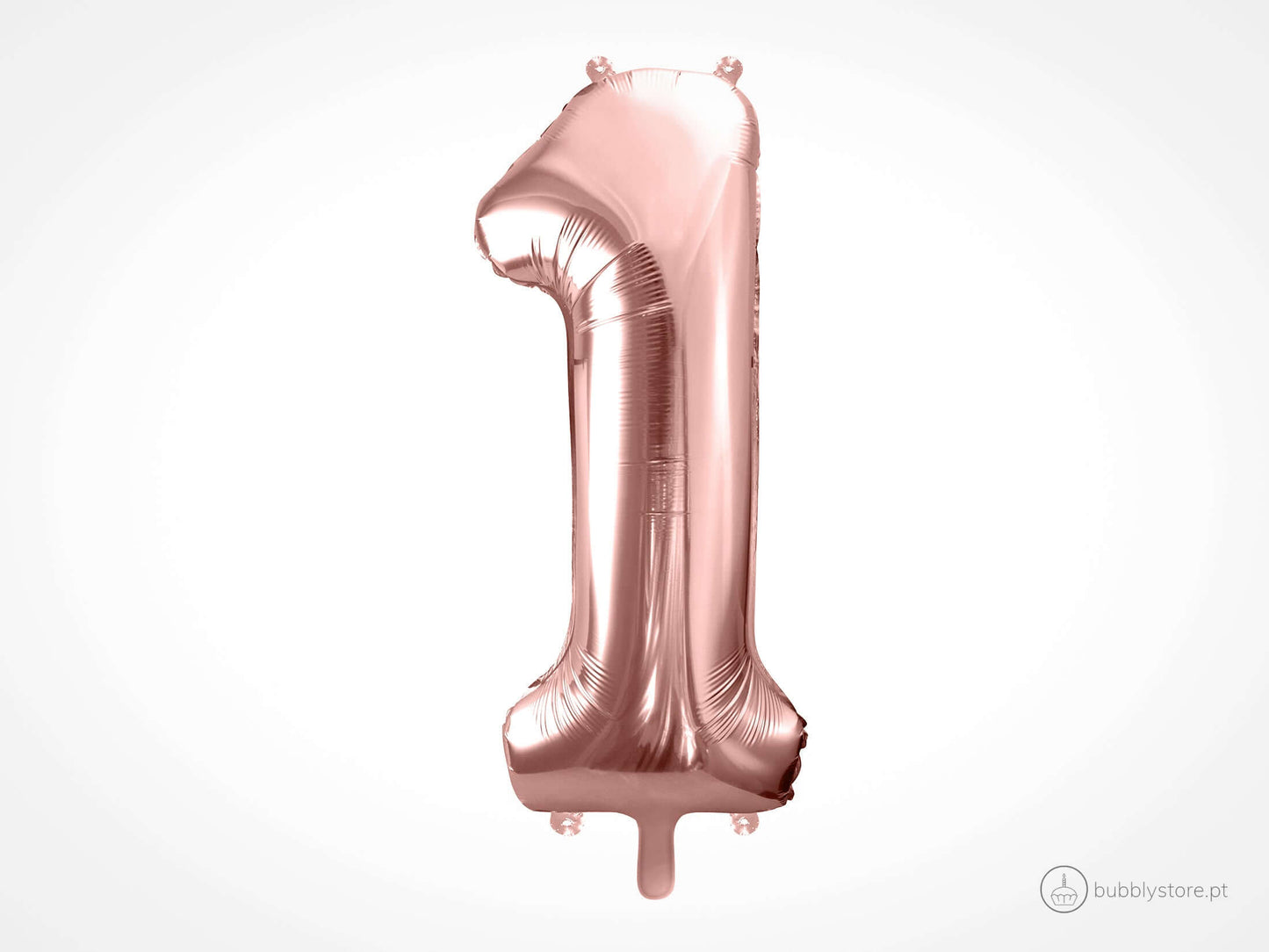 Balões Números Rose Gold