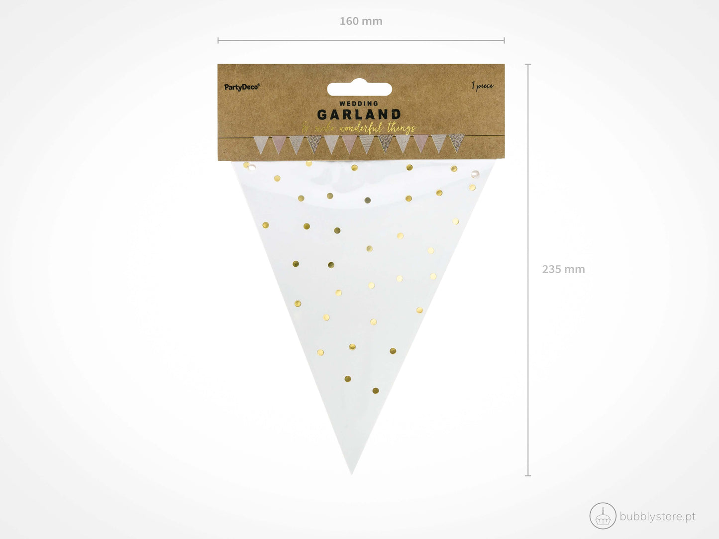 Bandeirola Impressão Dourada