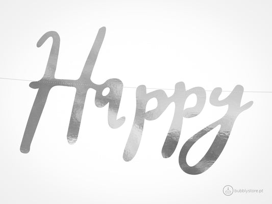 Silver Happy Birthday Wreath