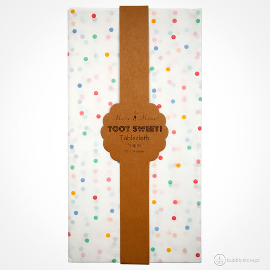 Colored Polka Dot Tablecloth