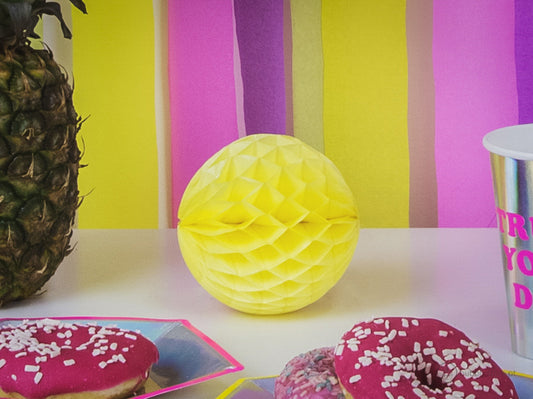 Bola Papel Amarela (10cm)