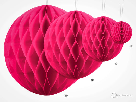 Bola de papel rosa oscuro (40 cm)