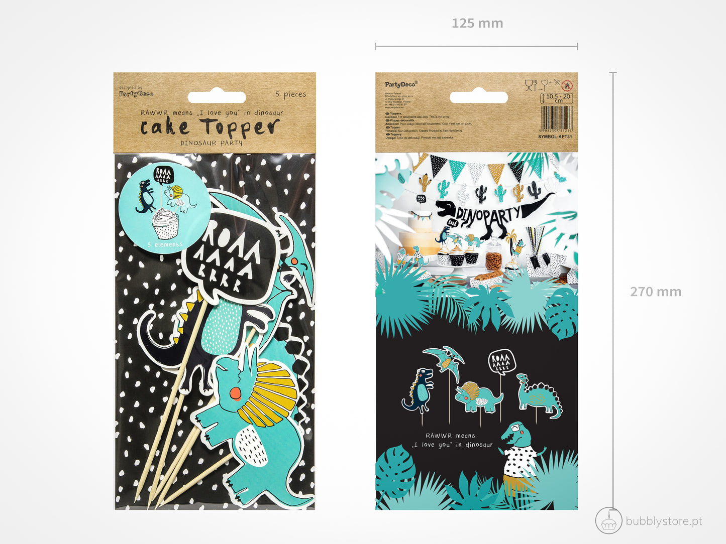 Topo de bolo Dinossauros