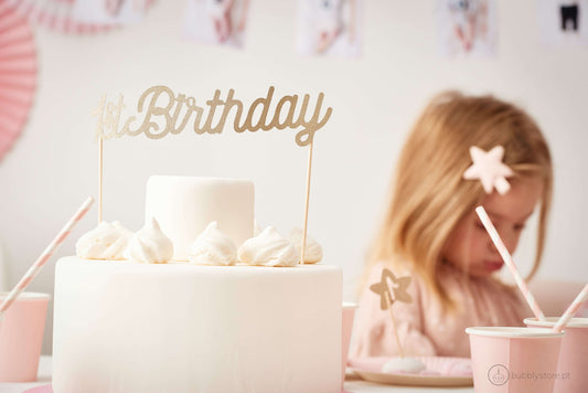 Adorno para tarta de primer cumpleaños.