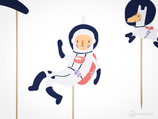 Adorno para tarta de astronautas.