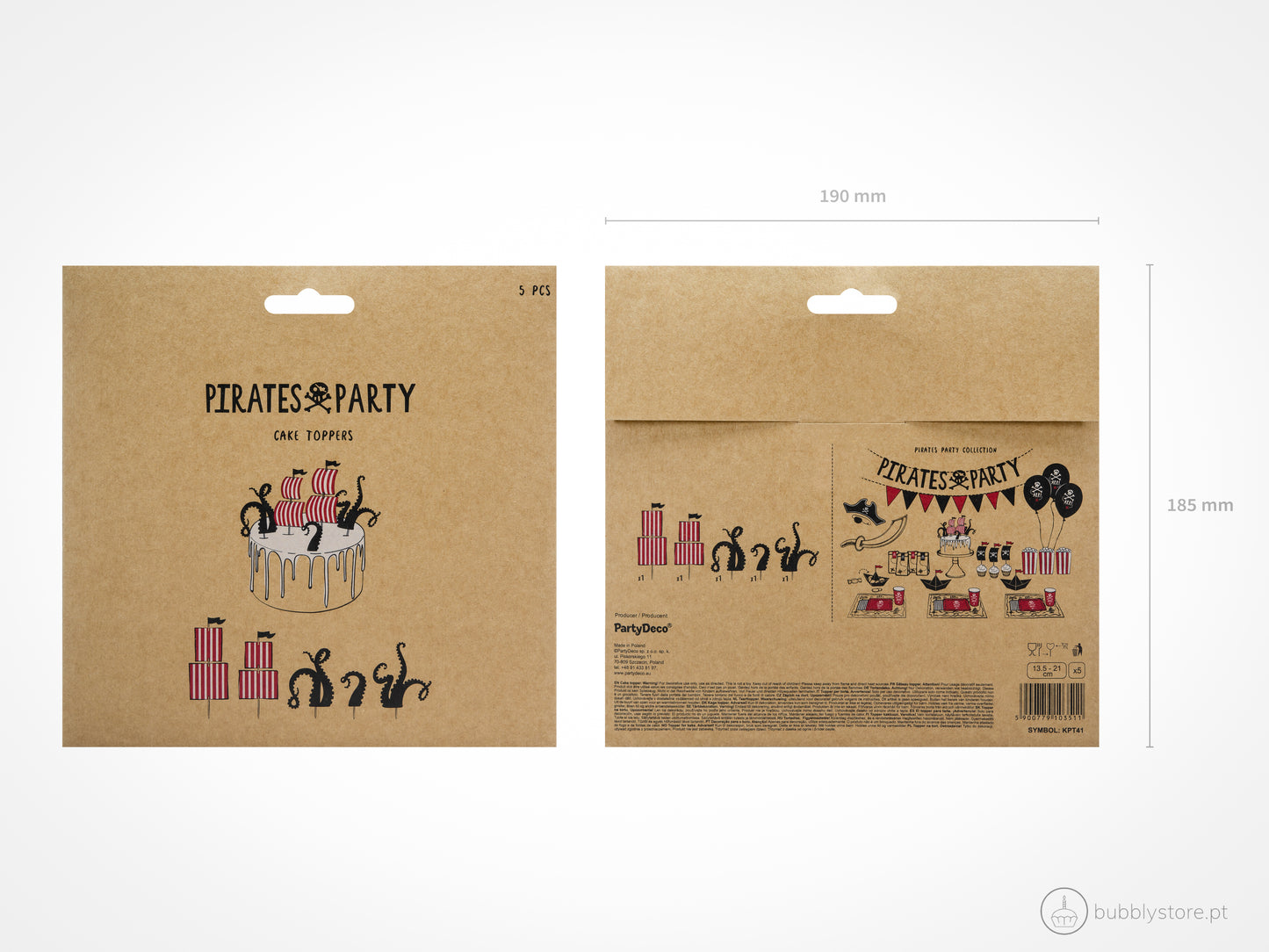 Adorno para tarta de piratas.