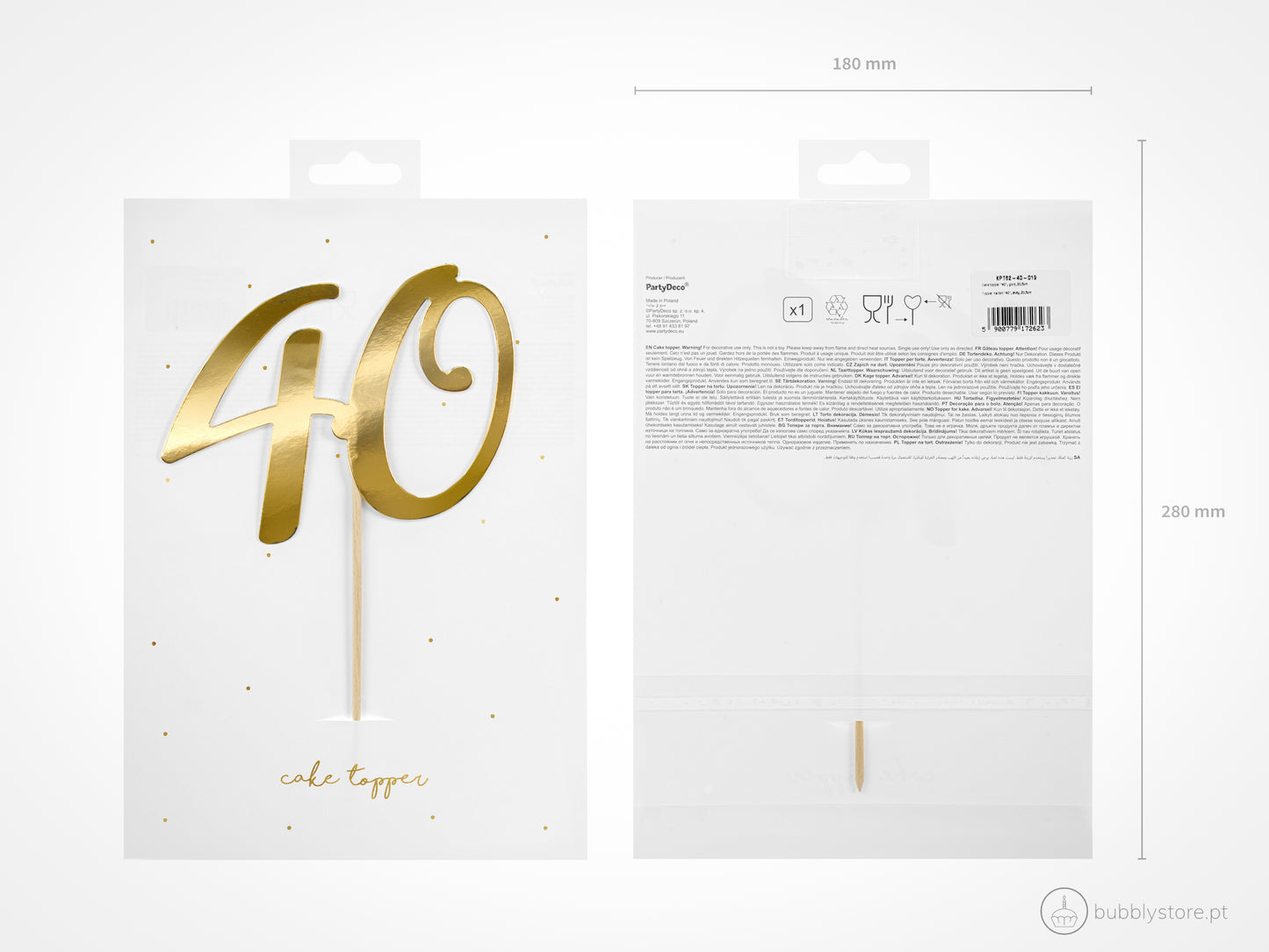 40 years cake topper