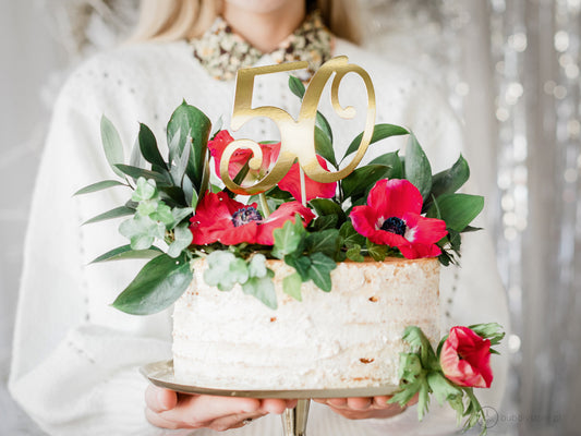 50 years cake topper