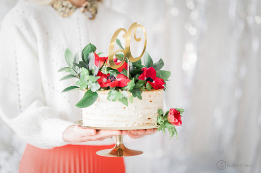 60 years cake topper