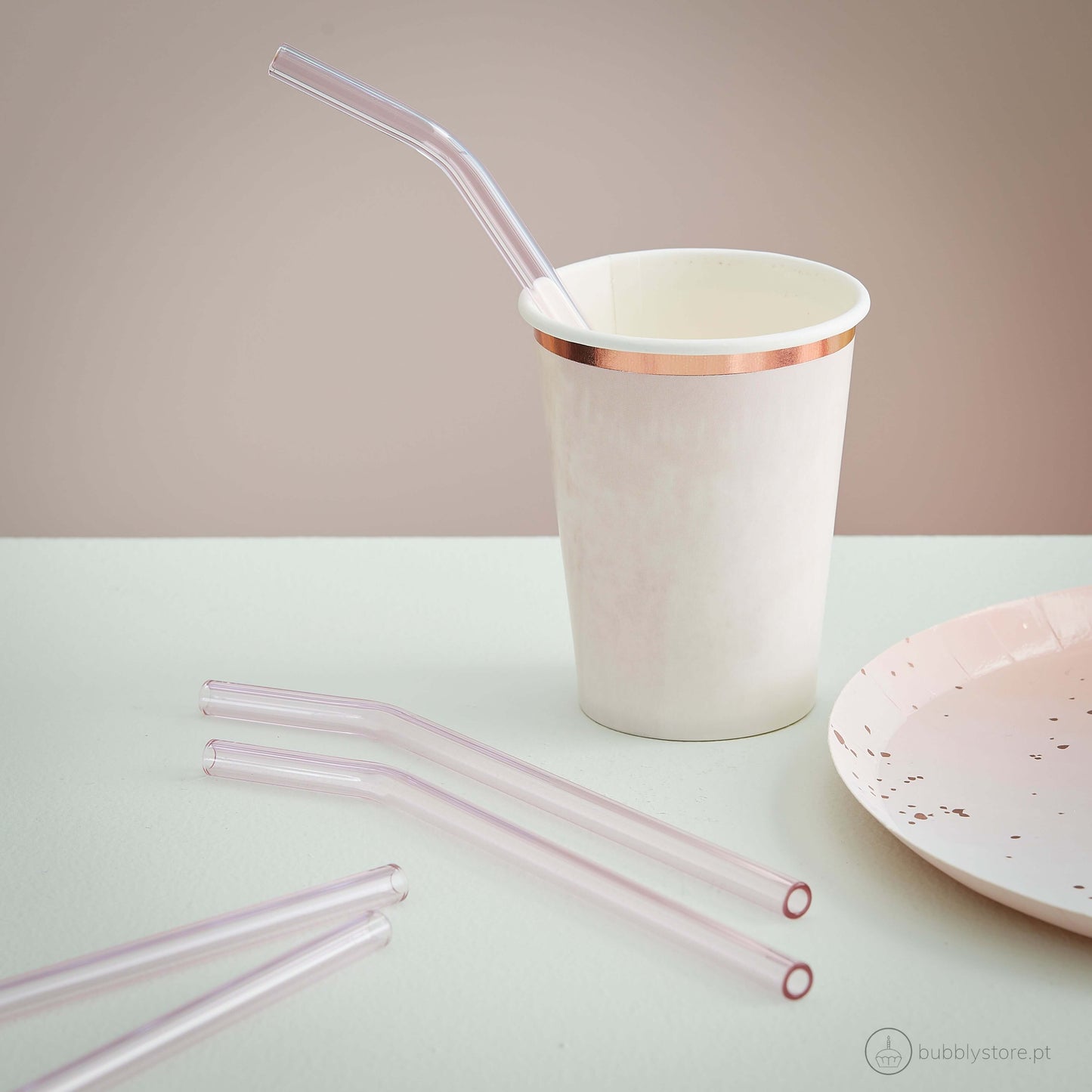 Reusable Pink Straws