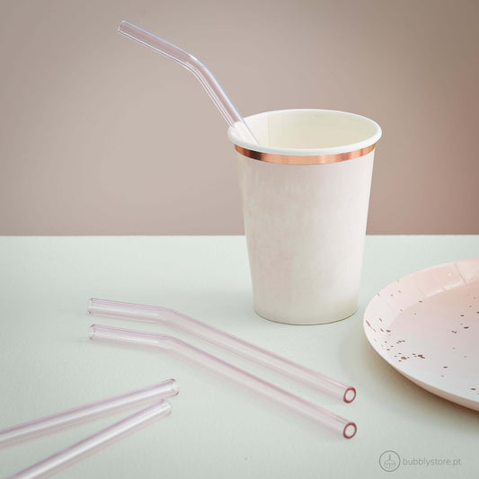 Reusable Pink Straws