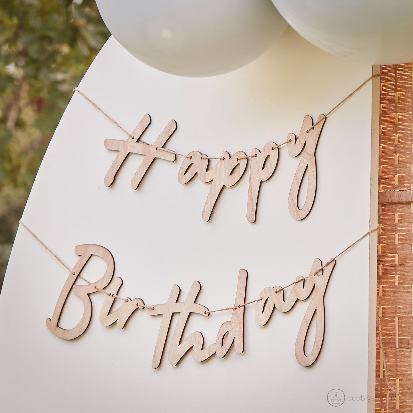 Happy Birthday Wood Wreath